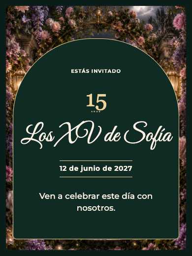 Invitación online Jardín Encantado