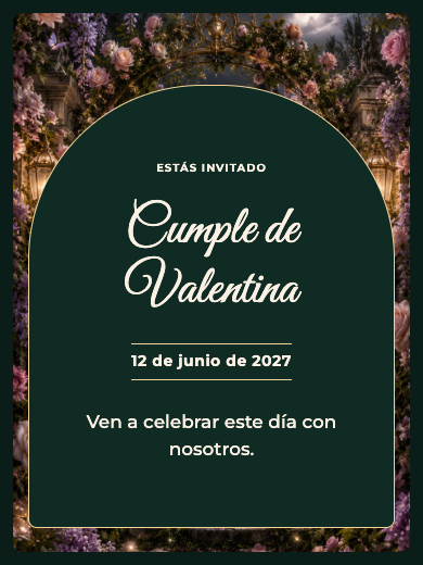 Invitación online Jardín Encantado