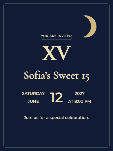 Starry Night online invitation