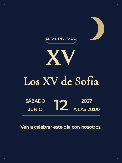 Invitación online Noche Estrellada
