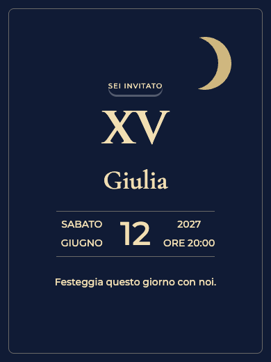 Invito digitale: Notte stellata — Festa lingerie