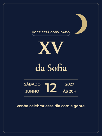 Convite online Noite Estrelada