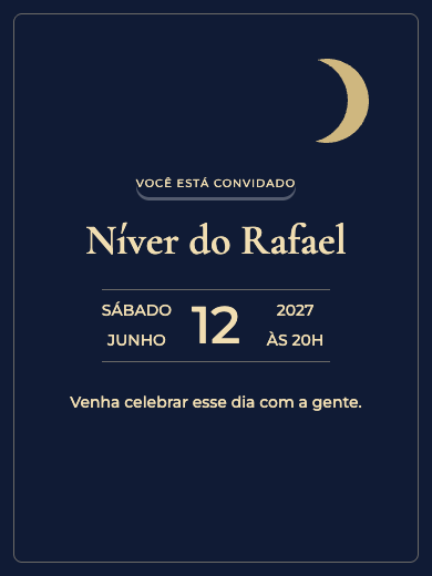 Convite online Noite Estrelada
