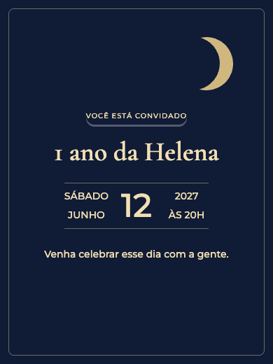 Convite online Noite Estrelada