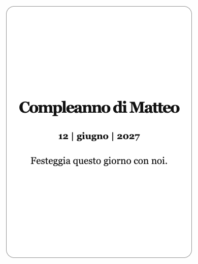 Invito digitale di compleanno: Invito semplice