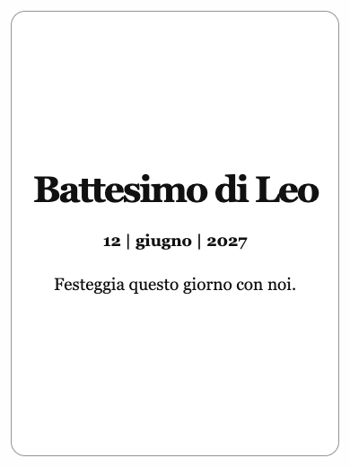 Invito digitale di battesimo: Invito semplice