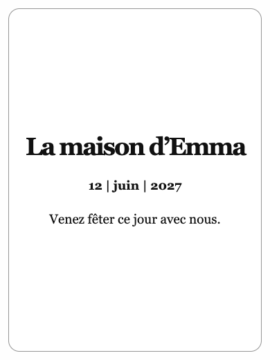 Invitation numérique: Invitation simple — Crémaillère