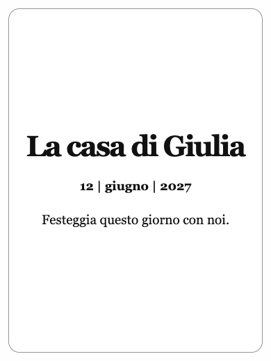 Invito digitale: Invito semplice — Nuova casa