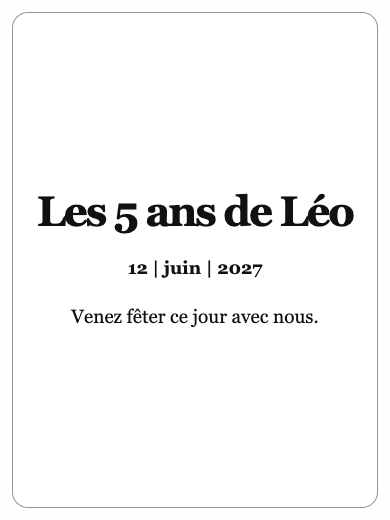 Invitation d’anniversaire numérique: Invitation simple