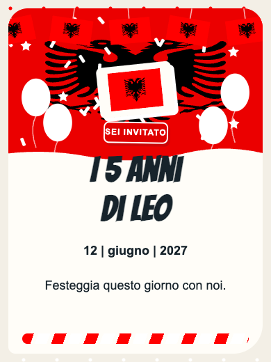 Invito digitale di compleanno: Albania