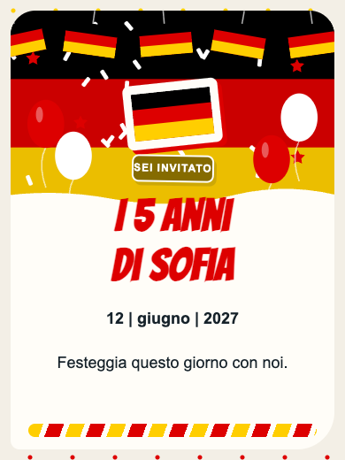 Invito digitale di compleanno: Germania