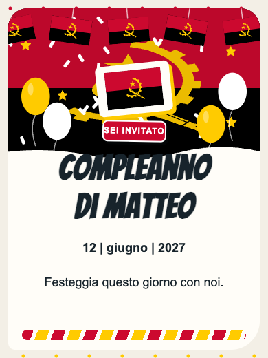 Invito digitale di compleanno: Angola