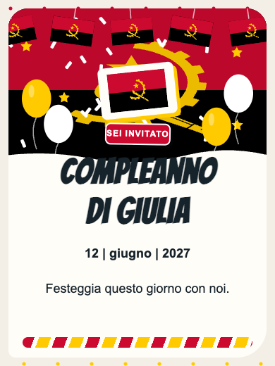 Invito digitale di compleanno: Angola