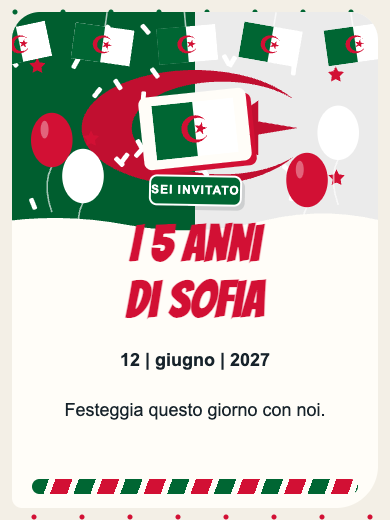 Invito digitale di compleanno: Algeria