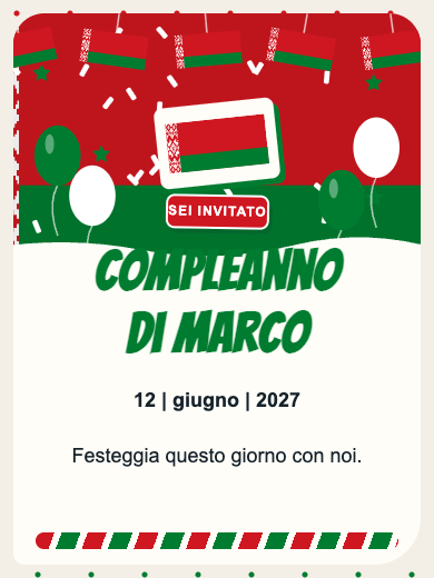 Invito digitale di compleanno: Bielorussia
