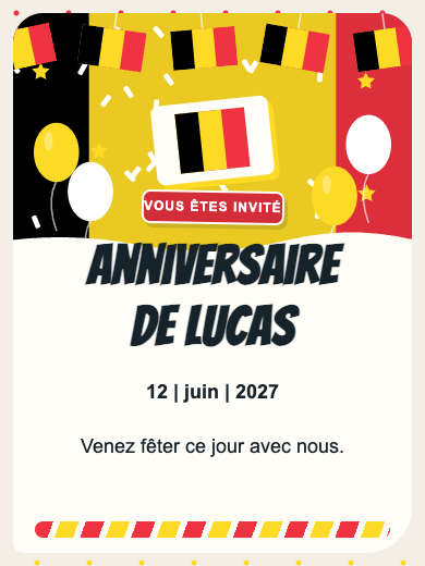 Invitation numérique: Belgique — Pays