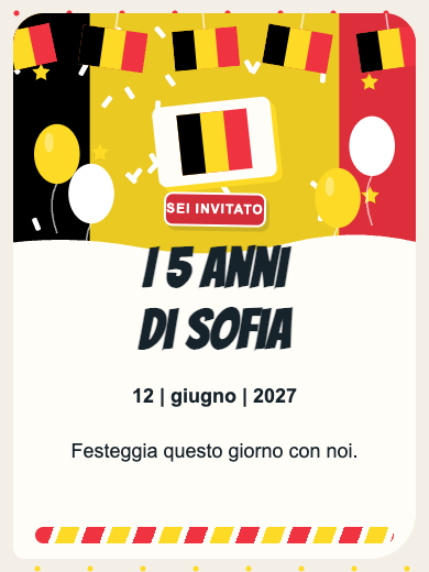 Invito digitale di compleanno: Belgio