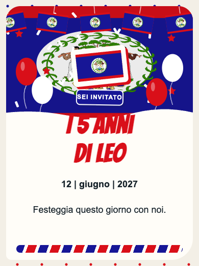 Invito digitale di compleanno: Belize