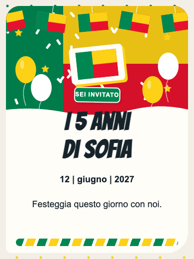 Invito digitale di compleanno: Benin
