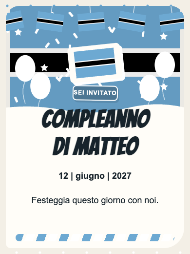 Invito digitale di compleanno: Botswana