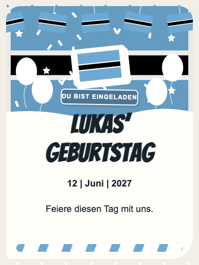 Digitale Geburtstagseinladung: Botsuana