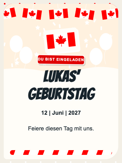 Digitale Einladung: Kanada — Länder