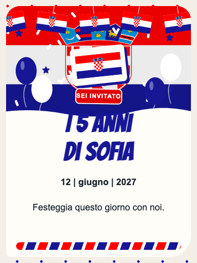 Invito digitale di compleanno: Croazia