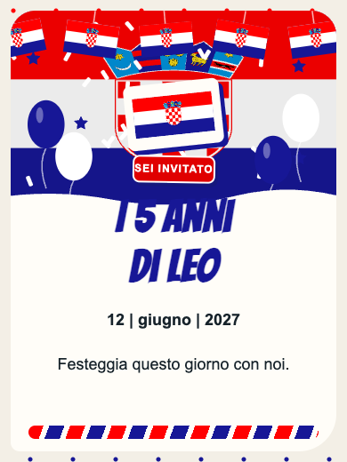 Invito digitale di compleanno: Croazia