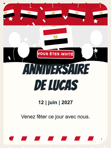 Invitation numérique: Égypte — Pays