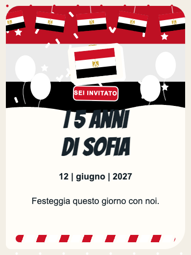 Invito digitale di compleanno: Egitto