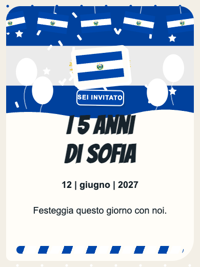 Invito digitale di compleanno: El Salvador