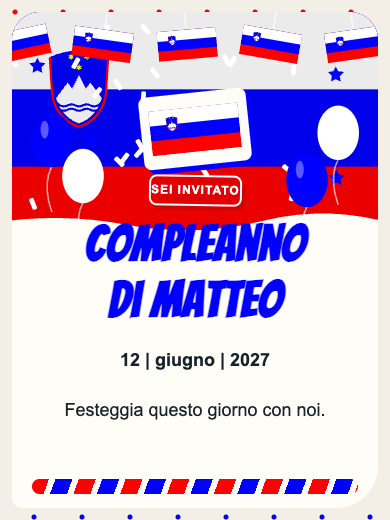 Invito digitale di compleanno: Slovenia