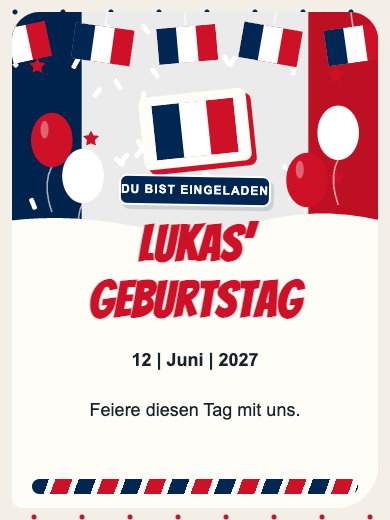 Digitale Einladung: Frankreich — Länder