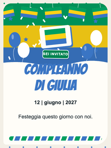 Invito digitale di compleanno: Gabon