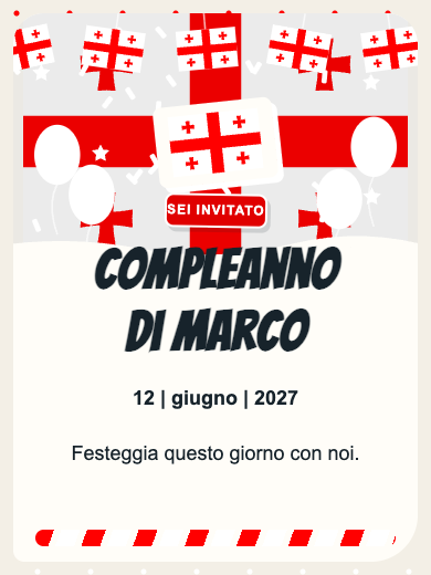 Invito digitale di compleanno: Georgia