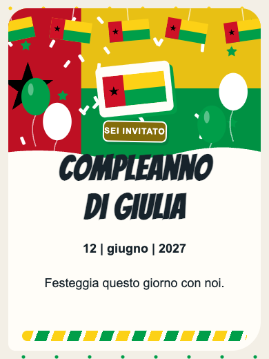 Invito digitale di compleanno: Guinea-Bissau