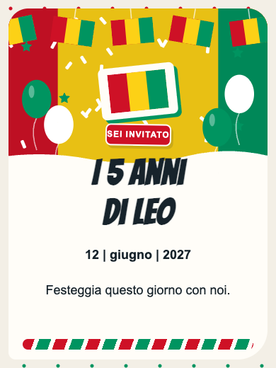 Invito digitale di compleanno: Guinea