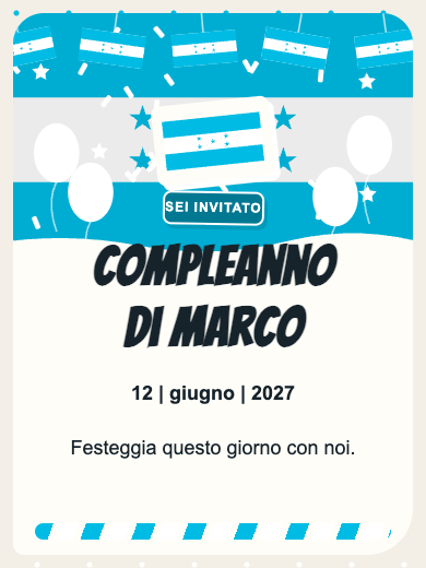 Invito digitale di compleanno: Honduras