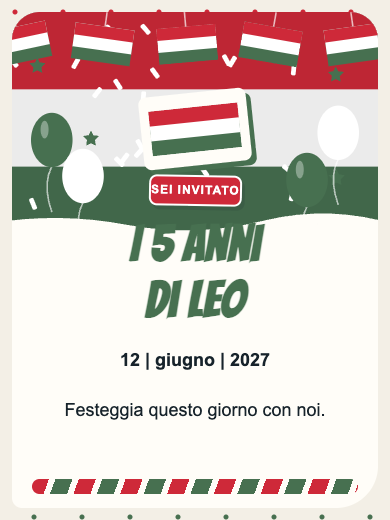 Invito digitale di compleanno: Ungheria