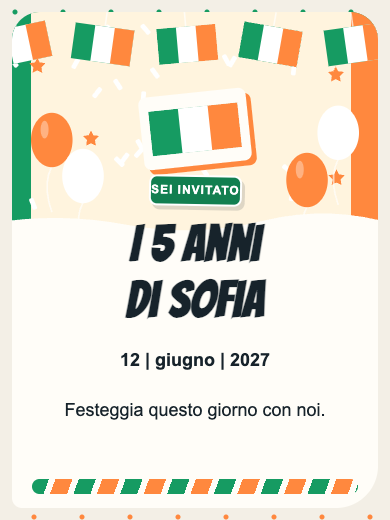 Invito digitale di compleanno: Irlanda