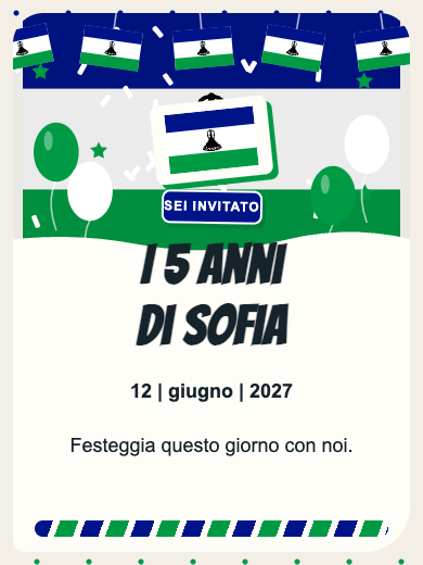 Invito digitale di compleanno: Lesotho