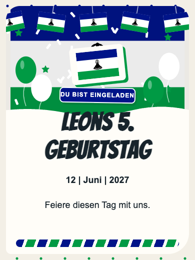 Digitale Geburtstagseinladung: Lesotho