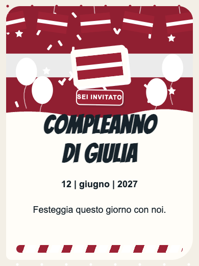 Invito digitale di compleanno: Lettonia