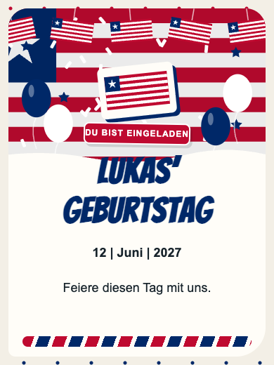 Digitale Geburtstagseinladung: Liberia