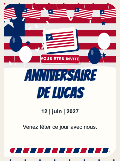 Invitation d’anniversaire numérique: Liberia
