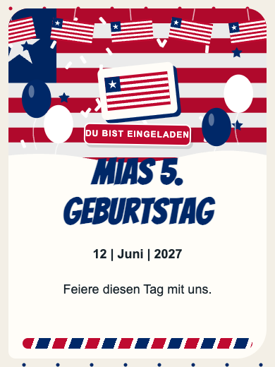 Digitale Geburtstagseinladung: Liberia