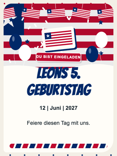 Digitale Geburtstagseinladung: Liberia