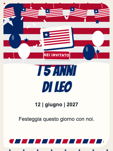 Invito digitale di compleanno: Liberia