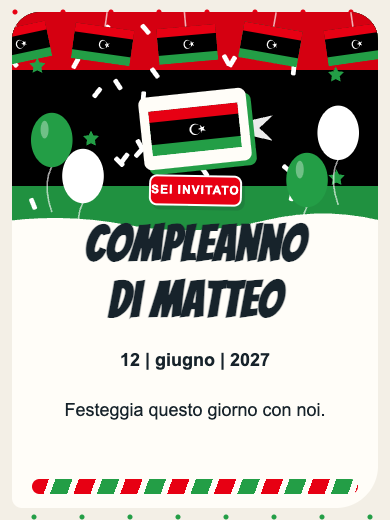 Invito digitale di compleanno: Libia