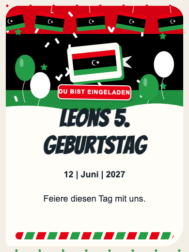 Digitale Geburtstagseinladung: Libyen